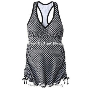 Liz‎ Lange Target Maternity Racerback Tankini Pregnancy Swim Top SMALL NWOT